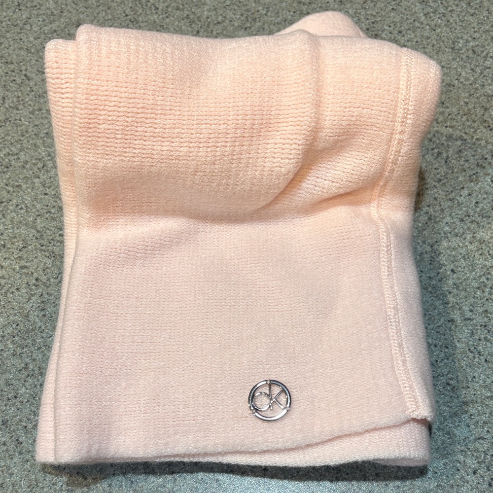 Calvin Klein Peach Cowl Neck Knit Sweater